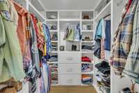 Spacious Primary Walkin Closet