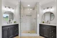 Primary Bath #1: The exquisite details are breathtaking. Private dual vanities and walk in closets!