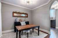 Flex area off of the foyer. Currently used as a home office, but would also make a great formal dining area.