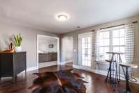 Upstairs landing area is perfect for family game night.