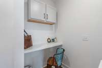 Upstairs desk area