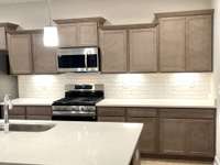 Stained cabinets are all the rage