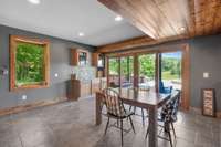 Wetbar has a perfect spot to add a fridge and/or beverage cooler.