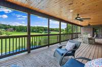 2nd floor balcony overlooking pool and 5 acres of serene property
