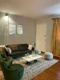 Living room virtually staged