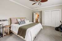 Guest Bedroom 5 (In Basement) with Ceiling Fan