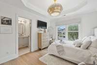 Renovated Guest Ensuite on 2nd Level with Tile Shower with Glass Door & Tile Flooring
