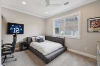Guest Bedroom 4 (In Basement) with Ceiling Fan