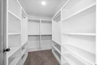 Primary closet was carefully designed for you.