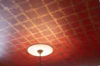 Hand Painted Ceiling in the Dining Room.