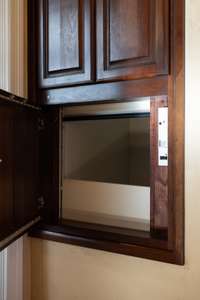 Dumb Waiter makes it easy to carry items from the garage to the main floor.