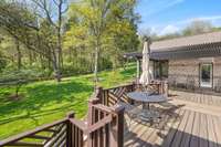 Huge Deck that is partially covered and partially open. What great outdoor entertainment/relaxing space!
