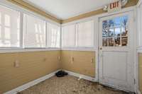 Interior back porch off kitchen.