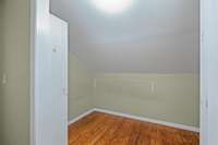 Large closet in the upstairs of back unit B