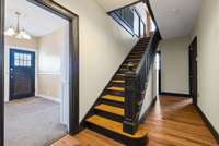 Main house hallway and interior staircase.