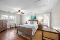 Upstairs bedroom suite with two huge walk-in closets!