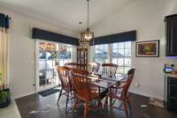 Large dining area with large windows!