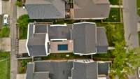 Aerial view of the home.