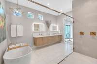 High windows bring in light while preserving privacy