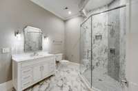 Private shower bath for Bedroom Suite No. 5.