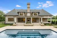Here's a great view of the lounging pads and steps into the heated pool. The perfect spot to lounge all day or do envy-worthy Zoom calls!