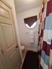 View from behind hall bath door!