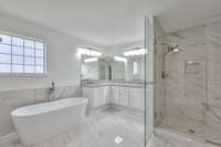 Fully renovated spa-like master bathroom