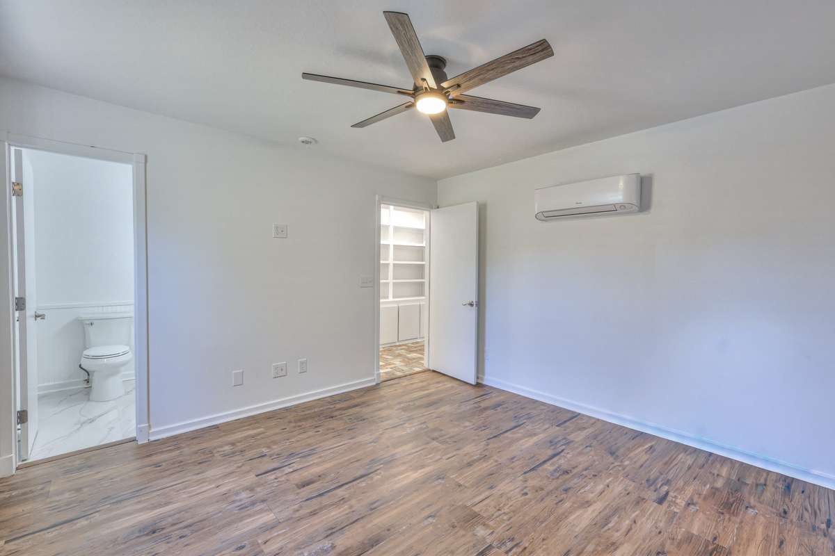 Office with separate HVAC split unit and private half bathroom