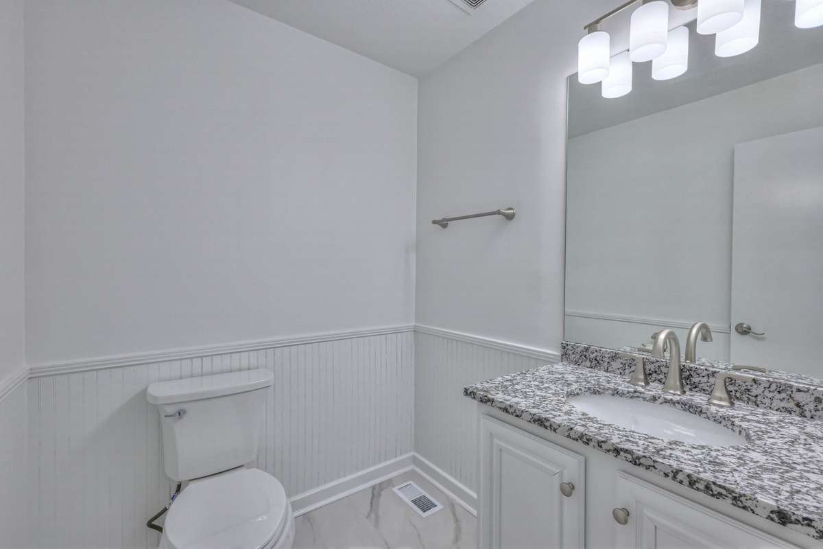 Half bathroom attached to the office