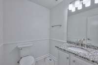 Half bathroom attached to the office