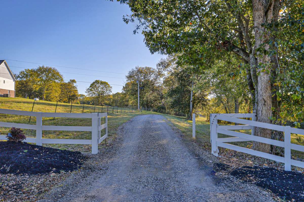 Entrance to the 40 acre property.  House is 1/4 mile away