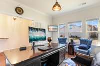 A home office is found right off the entry.