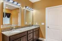 Double vanity.