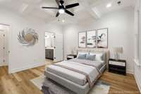 Virtually Staged Master Bedroom