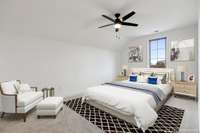 Virtually Staged Bedroom