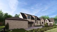 Above the three-car garage is a generous in-law suite, complete with separate living quarters and laundry room.