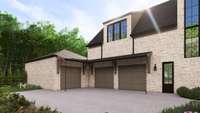 The three remaining garage spaces are located at the rear.