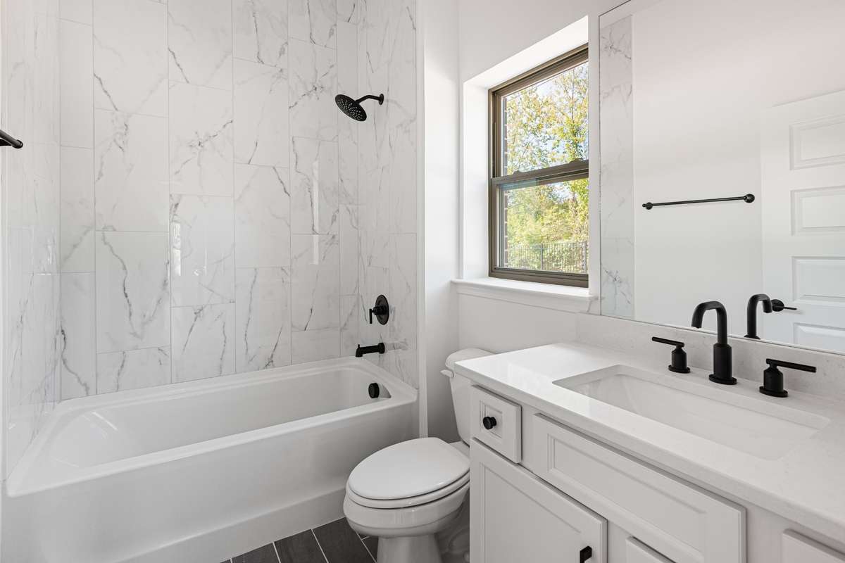 This is an interior unit, so there is no window in the bathroom