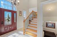 Stairs on right to finished basement