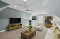 Room has been virtually staged