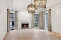 Owner’s Suite with gas fireplace.
