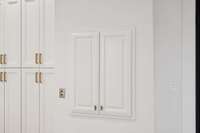 Dumbwaiter from garage to Kitchen makes unloading groceries a breeze!