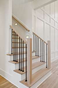 Artfully designed staircase.