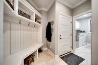 Mud Room Lockers when coming in from Garage.