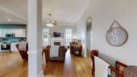 Open floor plan in living room and kitchen provides a wonderful area for entertaining!