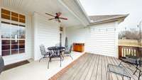 Lovely outdoor area for entertaining and enjoying a morning cup of coffee