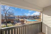 Fantastic covered patio with balcony!