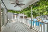 Primary BR patio overlooking the pool