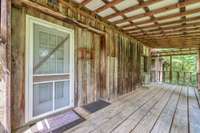 Deck entrance to apartment 2 in back of barn - 2BR 1BA