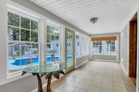 Sunroom attached to LR in main house